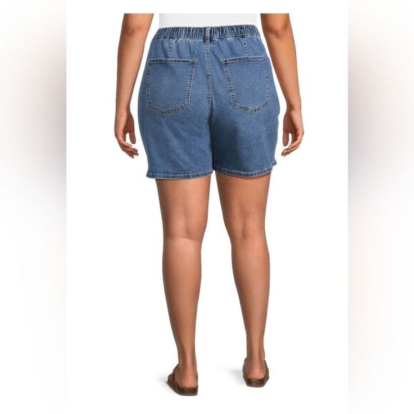 Terra & Sky Women's Plus Size Bermuda Denim Shorts, 7” Inseam, Size 4X (23W-30W) - Picture 3 of 10